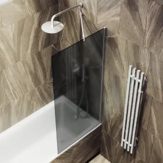 Шторка на ванну MaybahGlass MGV-85-5ш 50см хром матовый